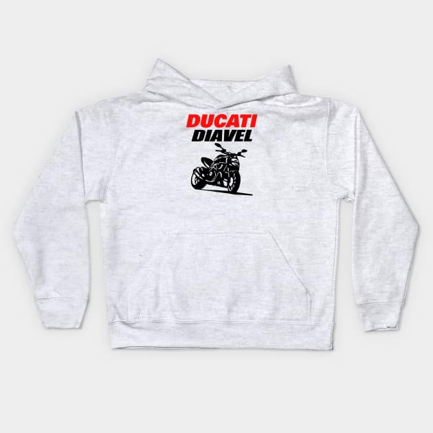 Ducati diavel Kids Hoodie by Niken12